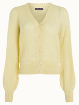 Cardi V Farfalle - Custard Yellow