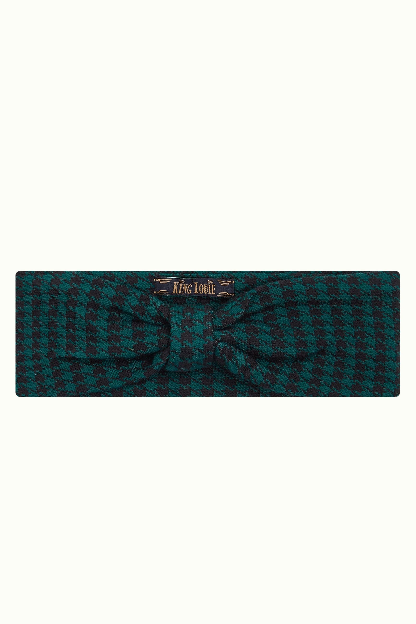 Hairband Pied de Poule - Dragonfly Green