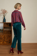 Maisie Blouse Marion Stripe - Imperial Purple