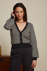 Cardi V Bell Violette - Black