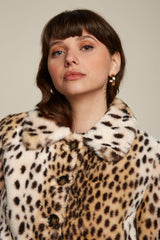 Anais Coat Cheetah Fur - Ivory