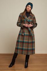 Martia Raglan Coat Fitz Check - Black