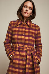 Arabella Coat Wylde Check - Pecan Brown