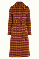 Arabella Coat Wylde Check - Pecan Brown