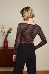 Carice V Top Rolla Stripe - Umbre