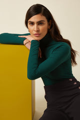 Rollneck Top Uni Rib