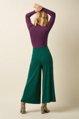 Rollneck Top Uni Rib - Caspia Purple