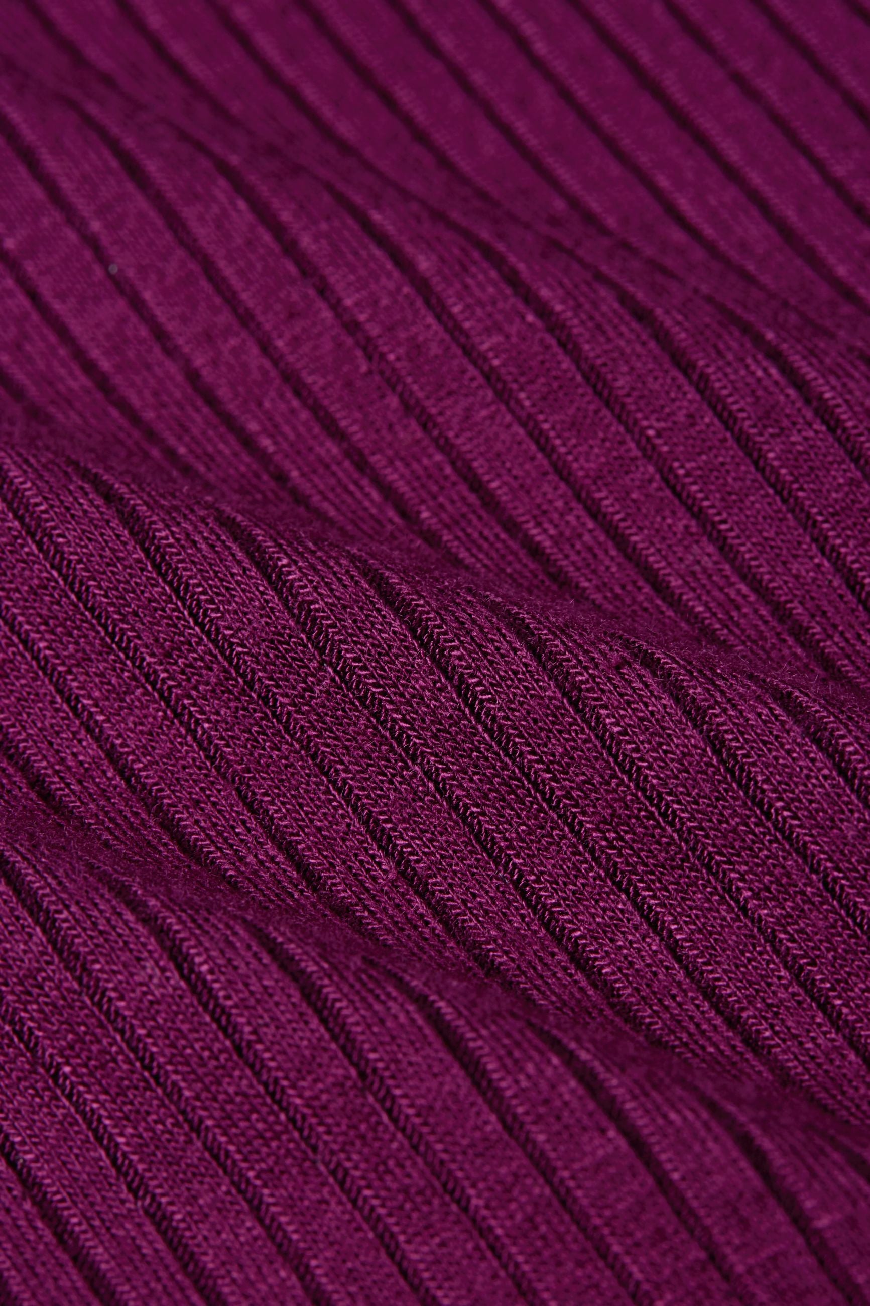 Rollneck Top Uni Rib - Caspia Purple