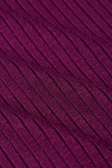 Rollneck Top Uni Rib - Caspia Purple