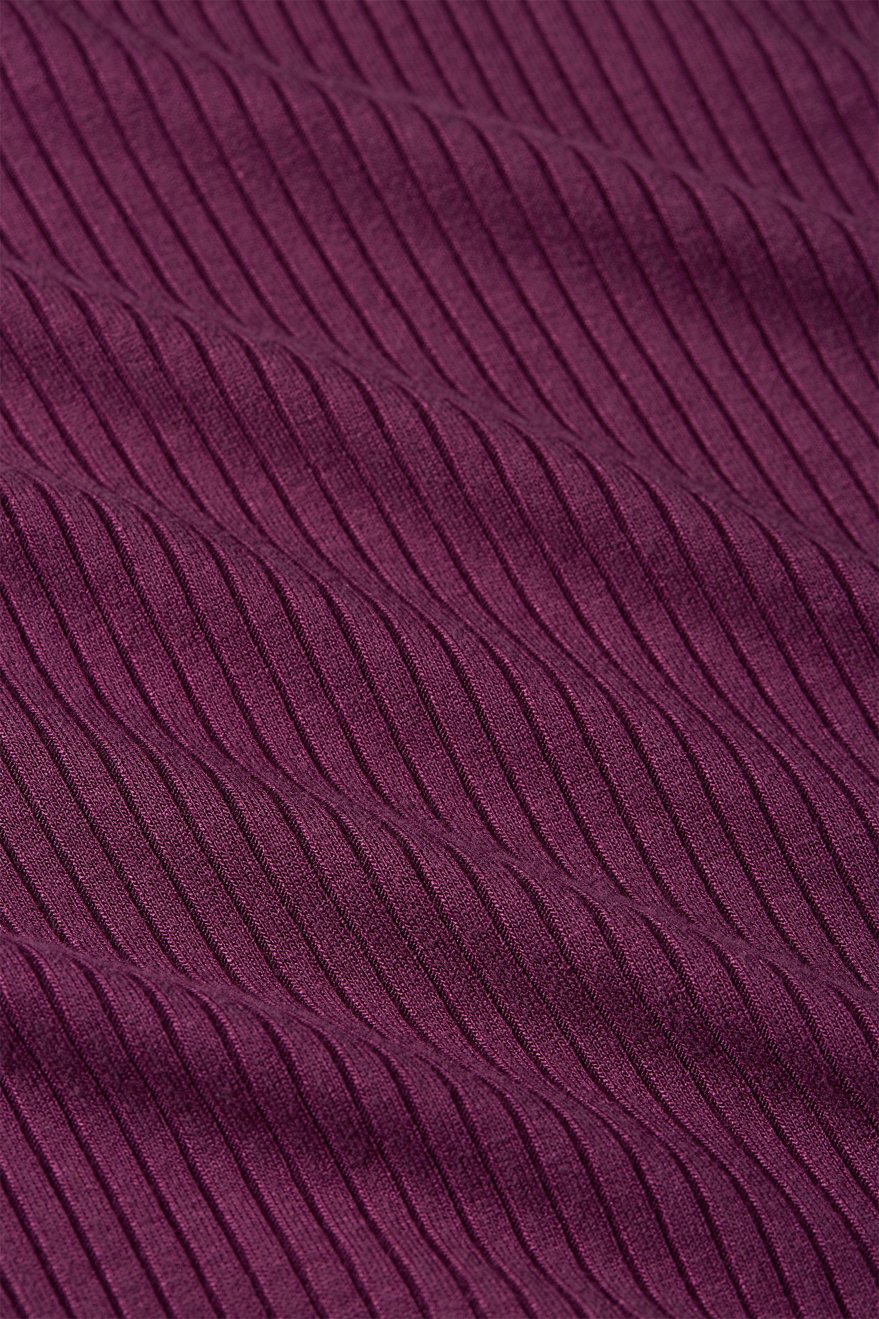 Rollneck Top Uni Rib - Caspia Purple
