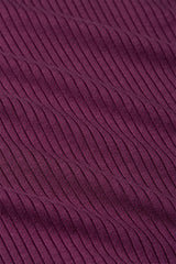 Rollneck Top Uni Rib - Caspia Purple