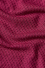 Rollneck Top Uni Rib - Beaujolais Red