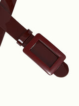 Patent Belt - Cabernet Red