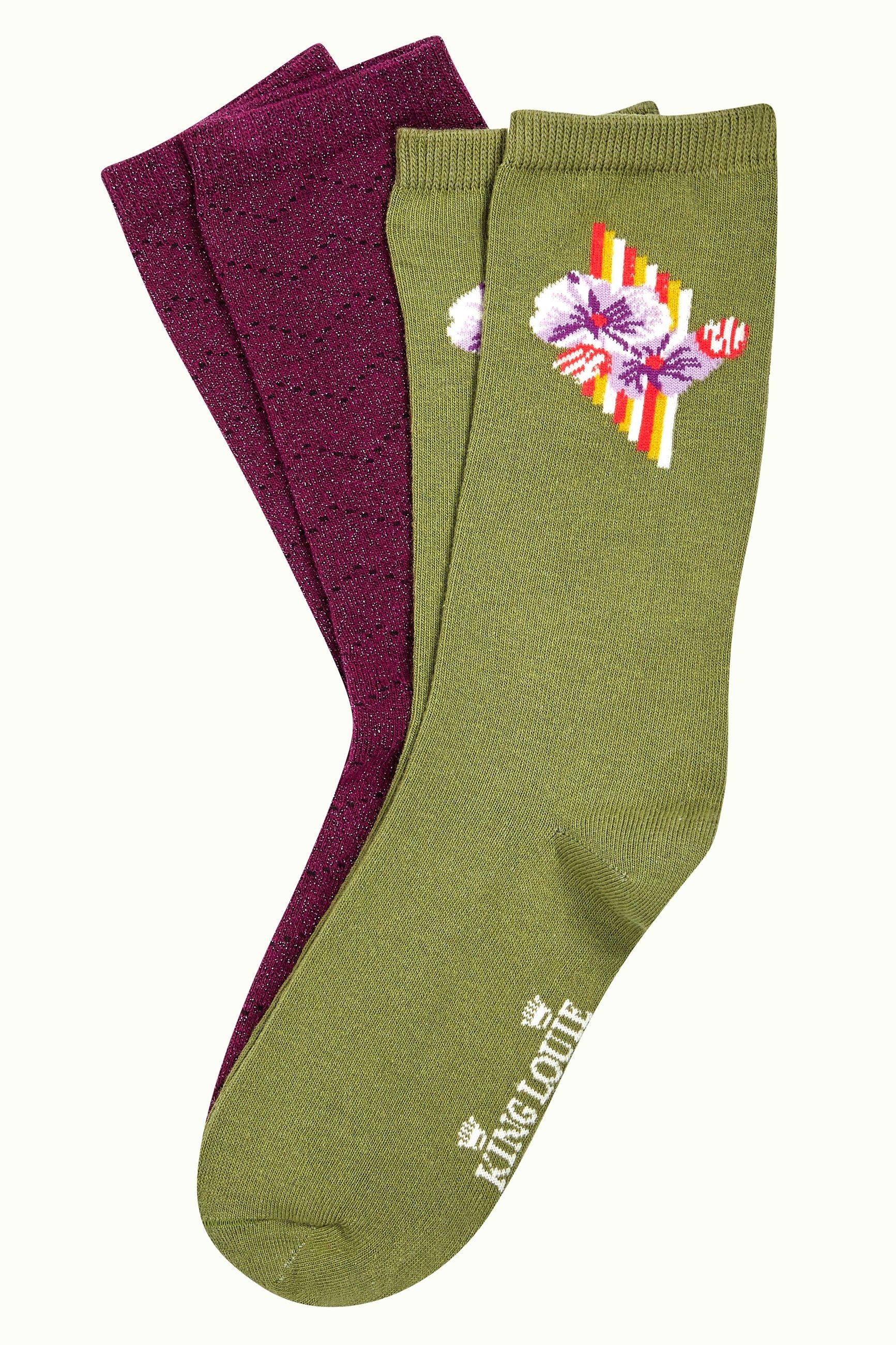 Socks 2-Pack Rebelle - Posey Green