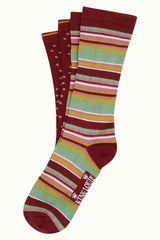 Gift Box Socks Quentin - Cabernet Red