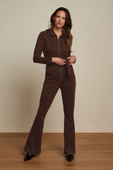 Macy Flared Jumpsuit Tempest - Cognac Orange