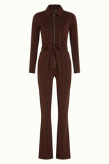 Macy Flared Jumpsuit Tempest - Cognac Orange