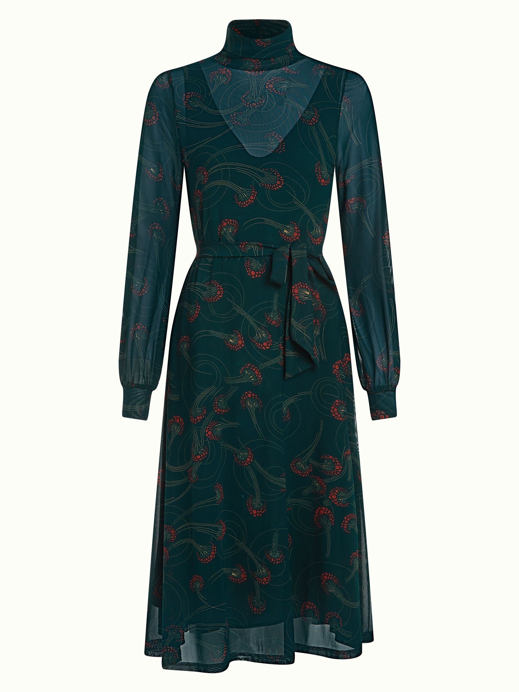 Betsy Rollneck Dress Allure - Pine Green