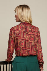 Delia Blouse Balthazar - Cabernet Red