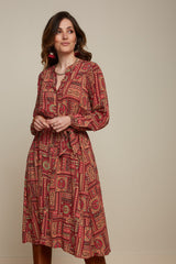 Nala Dress Balthazar - Cabernet Red