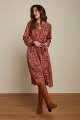 Nala Dress Balthazar - Cabernet Red