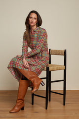 Rosie Dress Belmont Check - Woodbine Green