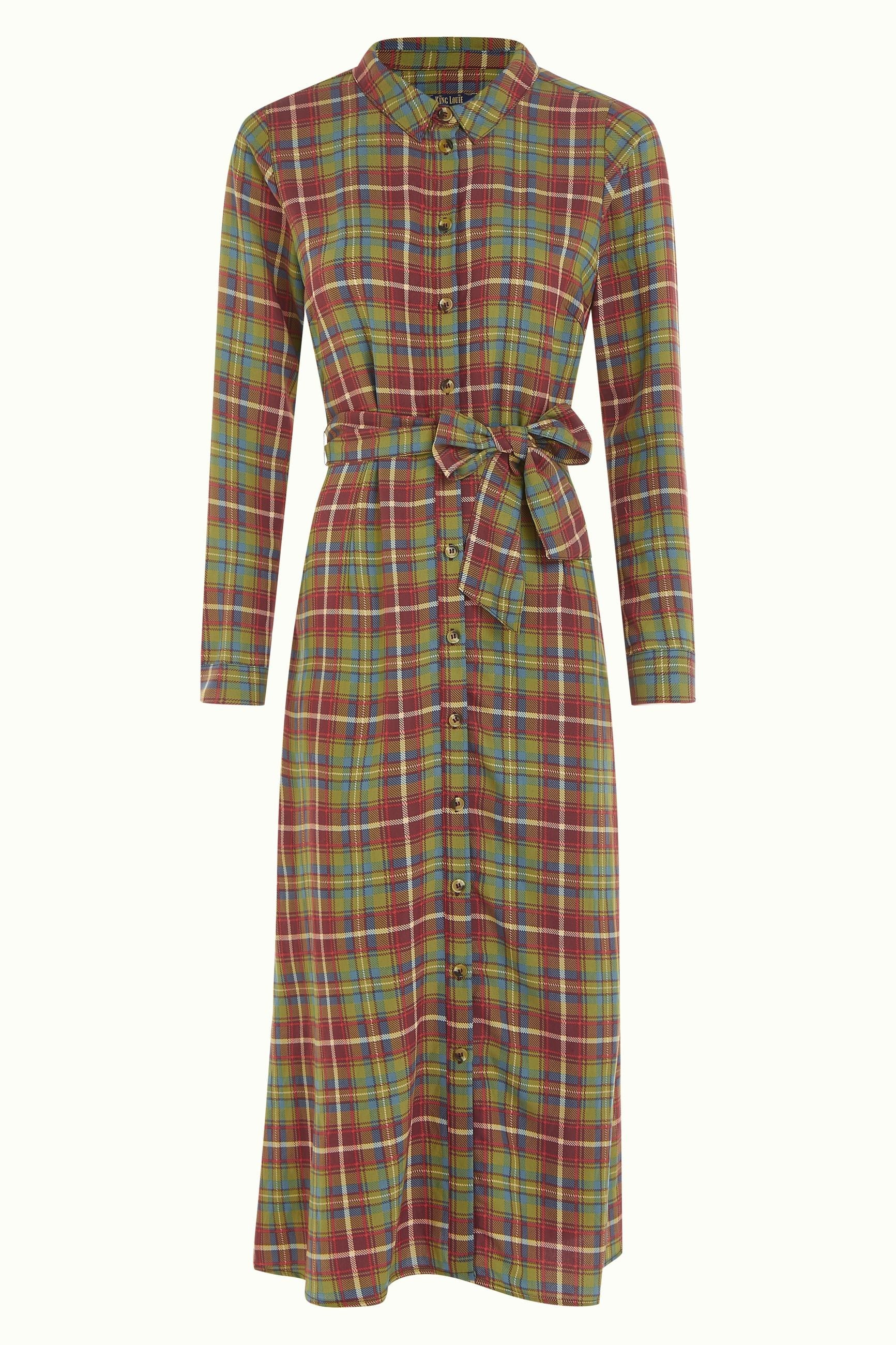 Rosie Dress Belmont Check - Woodbine Green