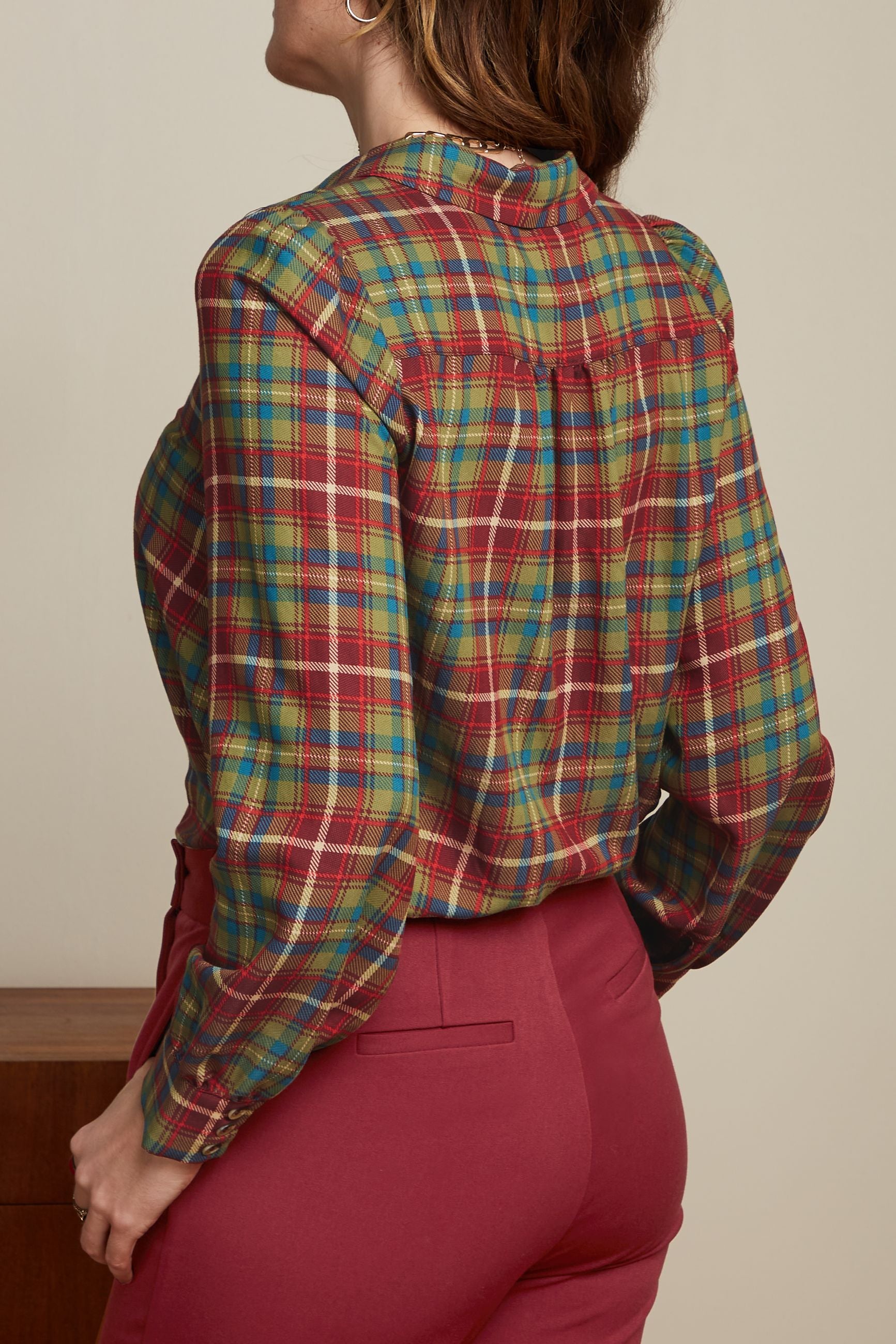 Maisie Blouse Belmont Check - Woodbine Green