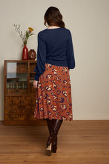 Juno Midi Skirt Cecilia - Spicy Brown