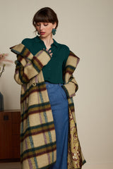 Martia Coat Vieille Check - Pine Green