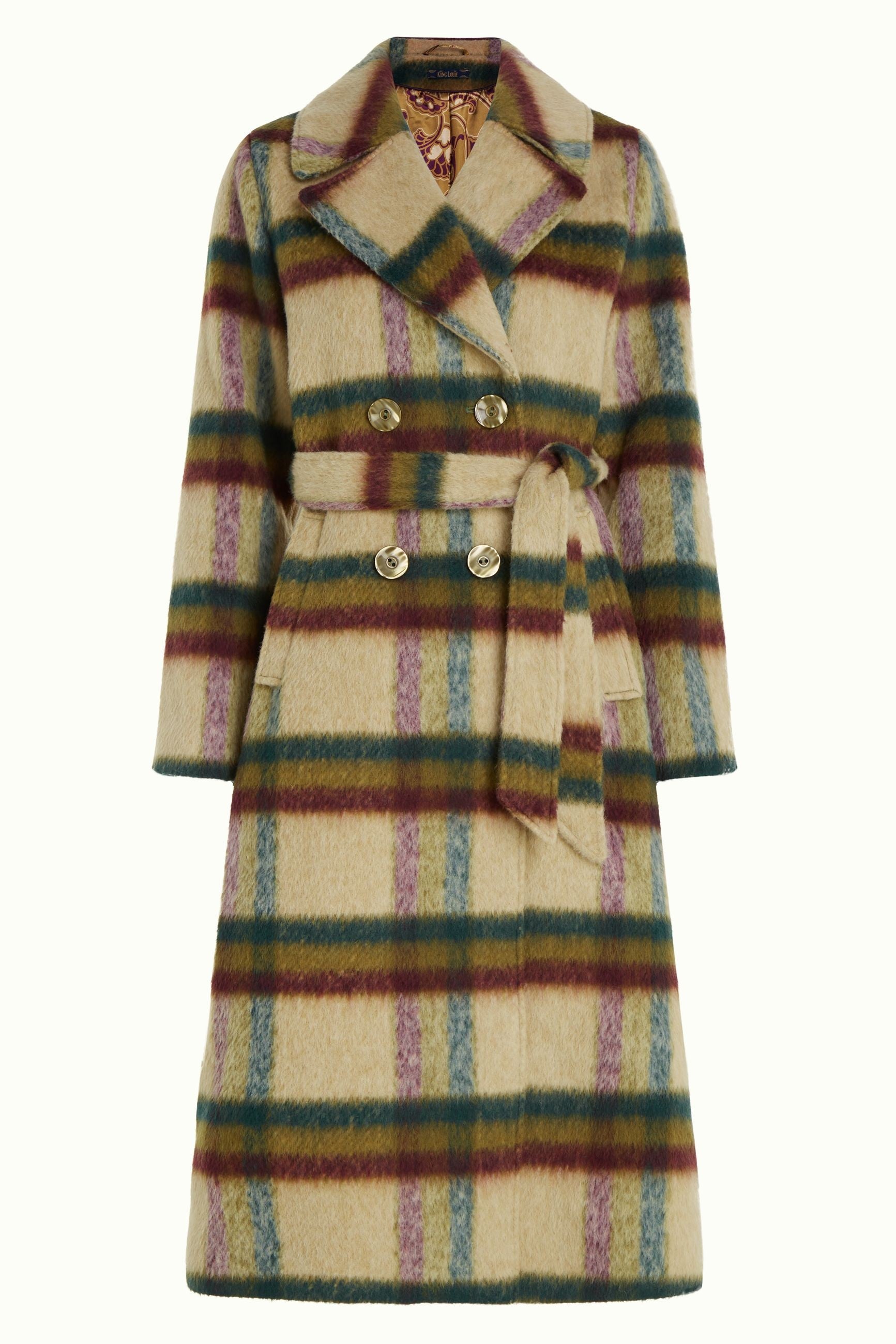 Martia Coat Vieille Check - Pine Green