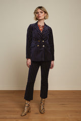 Tina Blazer Pinstripe - Blue