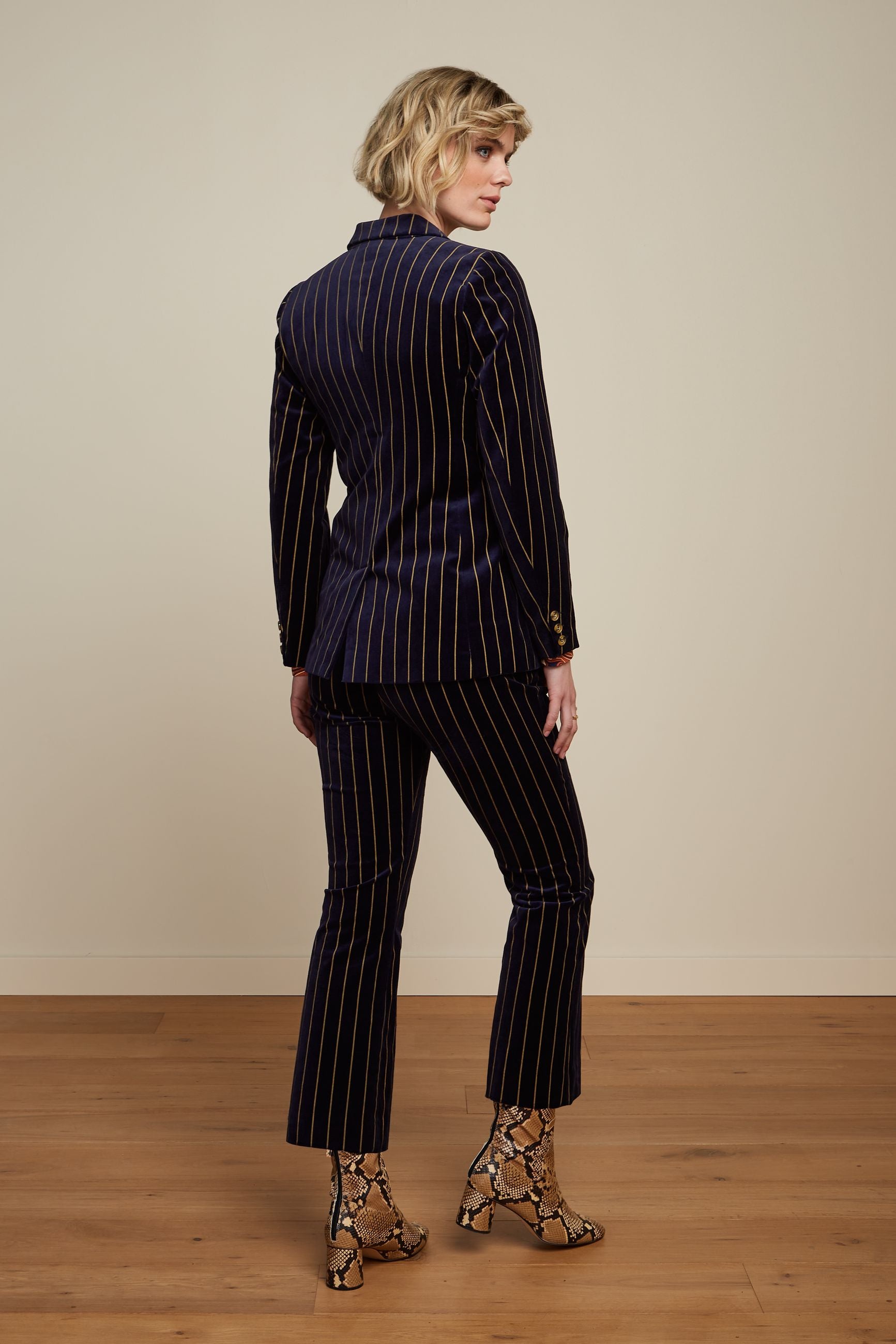 Tina Blazer Pinstripe - Blue