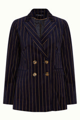 Tina Blazer Pinstripe - Blue