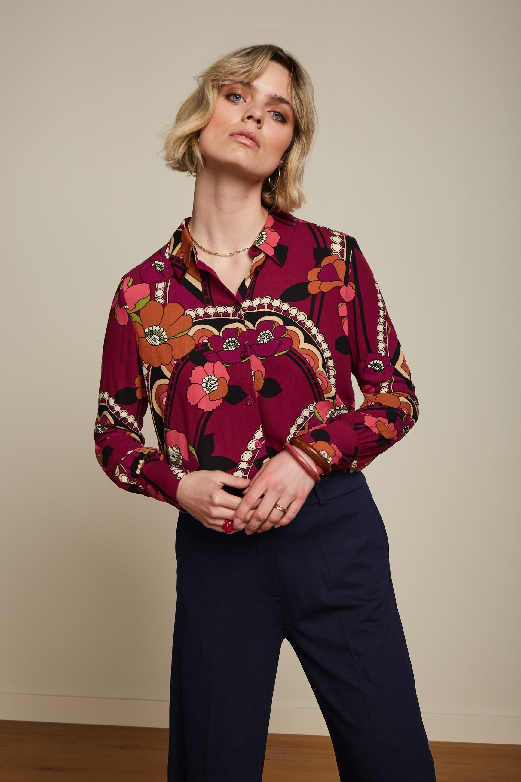 Winona Blouse Lovechild - Cabernet Red