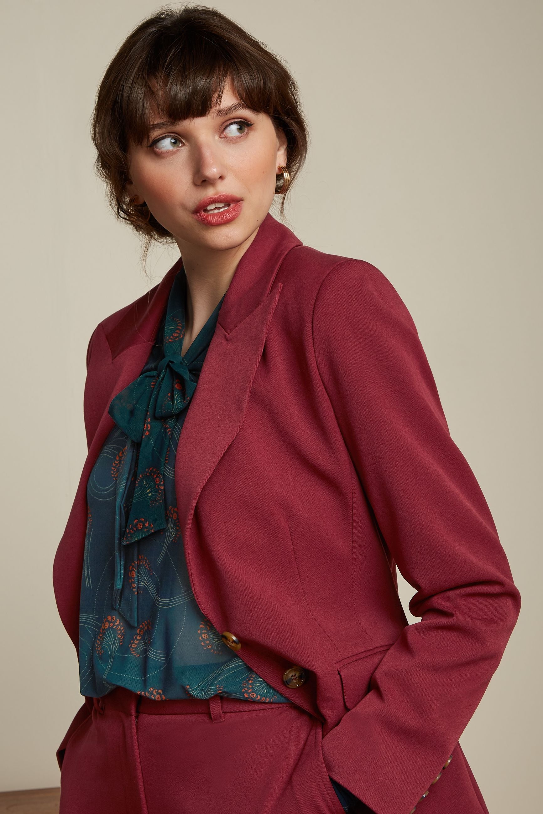 Bianca Blazer Broadway - Cabernet Red