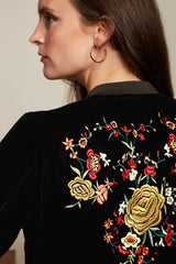 Bessie Embroidery Jacket Gamine - Black