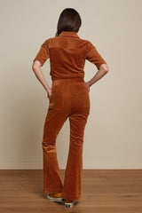 Garbo Flare Jumpsuit Corduroy - Bombay Brown