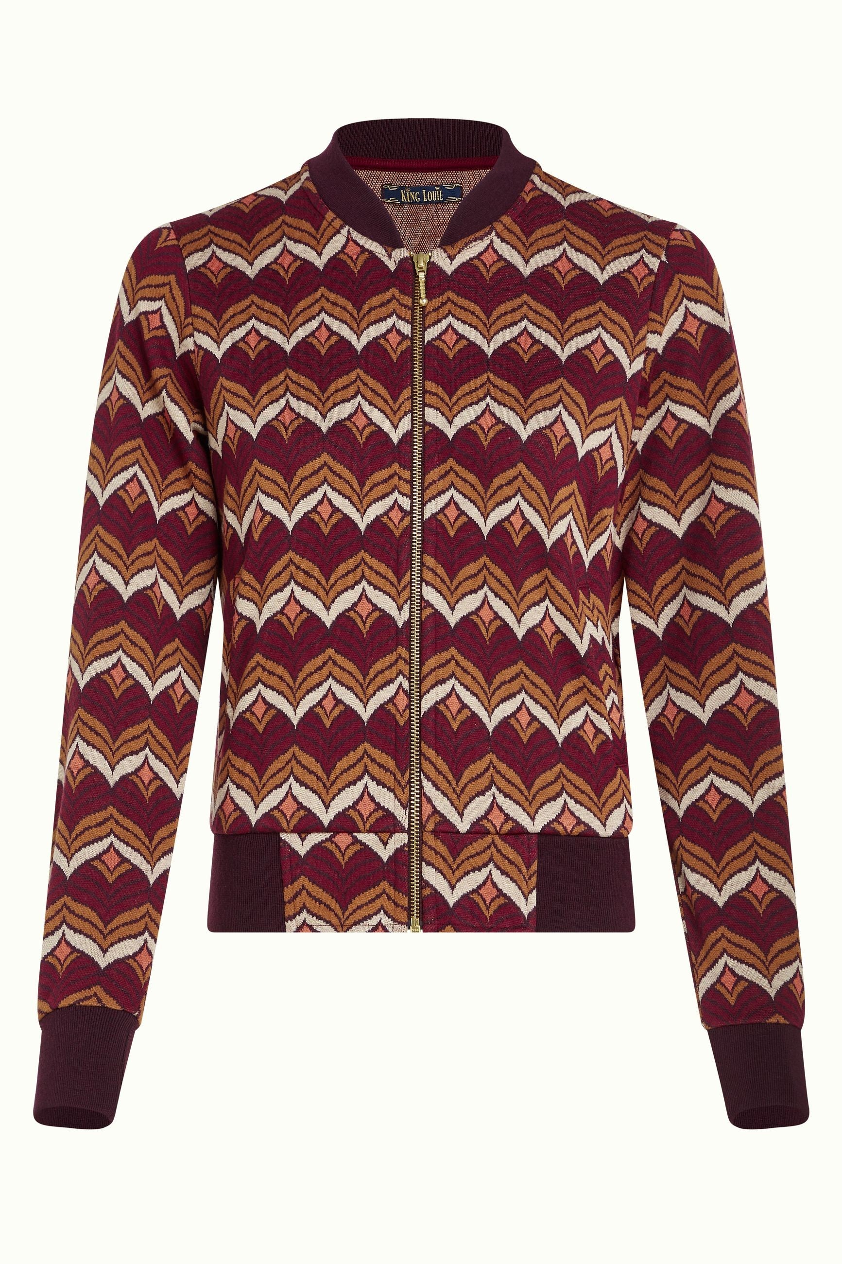 Bessie Jacket Lounge - Cabernet Red