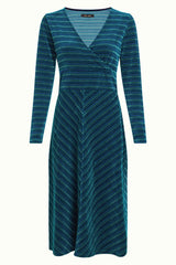 Lot Midi Dress Moda Stripe - Lapis Blue