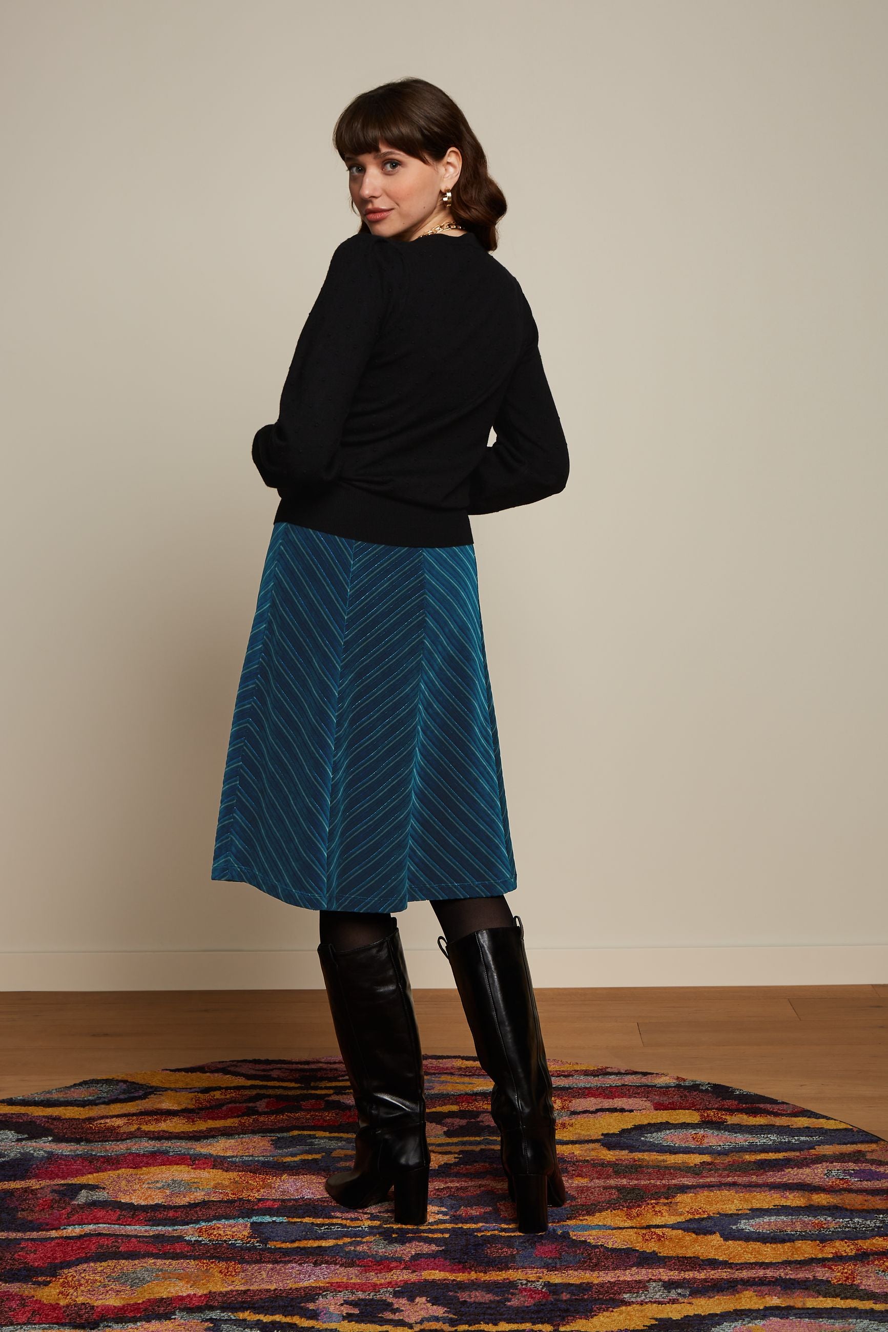 Juno Skirt Moda Stripe - Lapis Blue