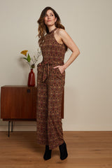 Marty Halter Jumpsuit Mystic - Spicy Brown