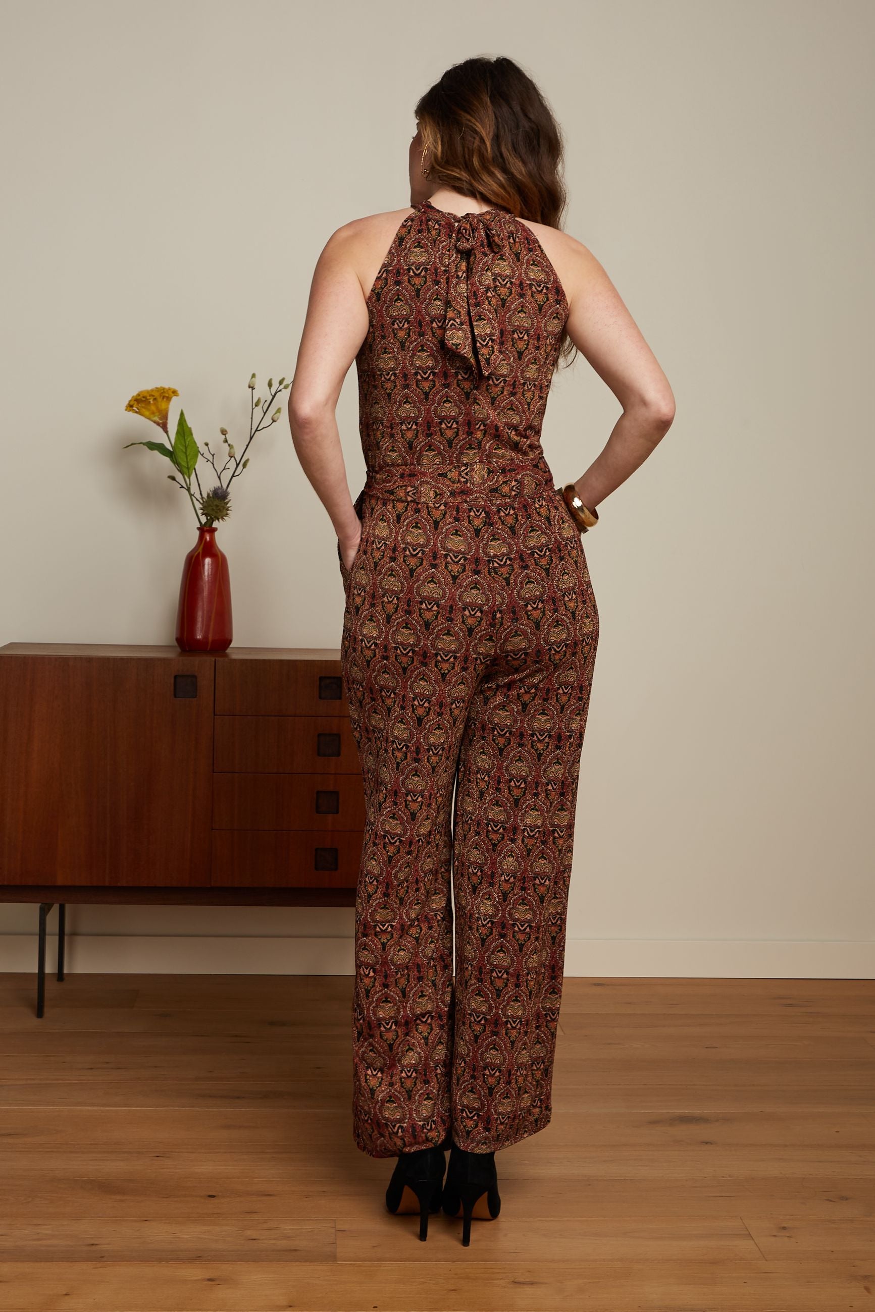 Marty Halter Jumpsuit Mystic - Spicy Brown