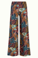 Border Palazzo Pants Nightingale - Blue