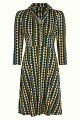 Diner Dress Quincy - Pine Green