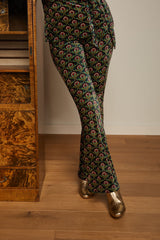 Border Flared Pants Jubilee - Pine Green