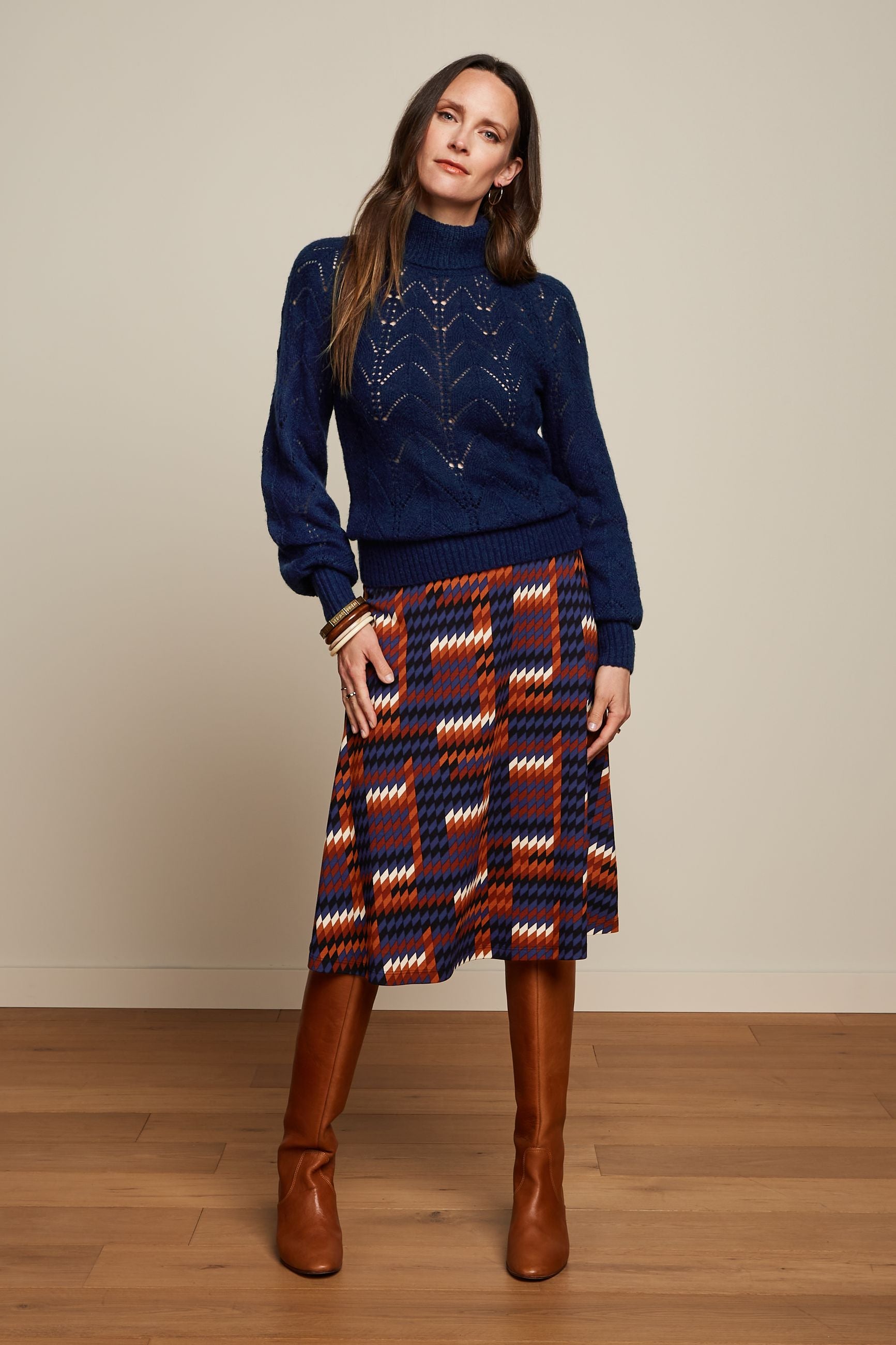 Juno Skirt Clark - Streeple Blue