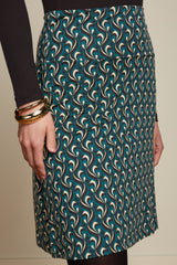 Border Skirt Morel - Dragonfly Green