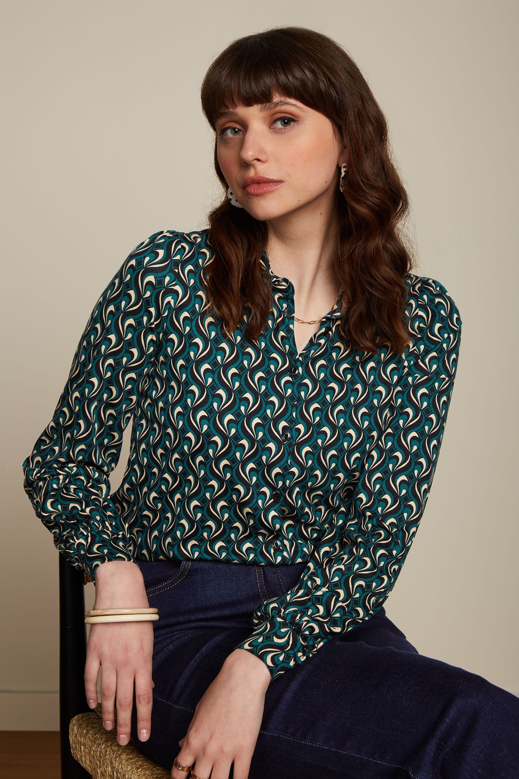 Maisie Blouse Morel - Dragonfly Green