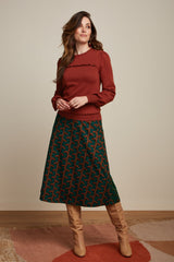 Juno Midi Skirt Noushh - Pine Green